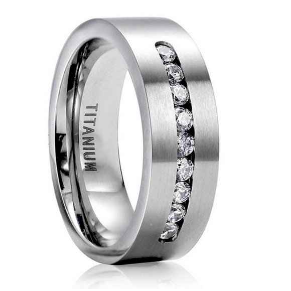 8MM Fashion 316L Stainless Steel Titanium Ring - Picture 3 of 5